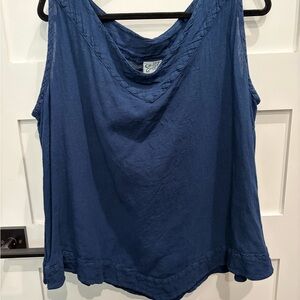 Oh my Gauze Navy Sleeveless Top
